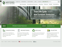 Tablet Screenshot of myerscontainer.com